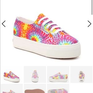Superga Tie Dye platform sneakers